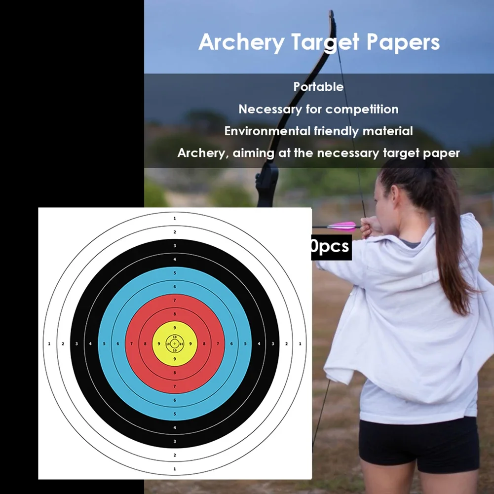 1A 10 unidades de Papel de tir - Archery Target Face reseña y precio
