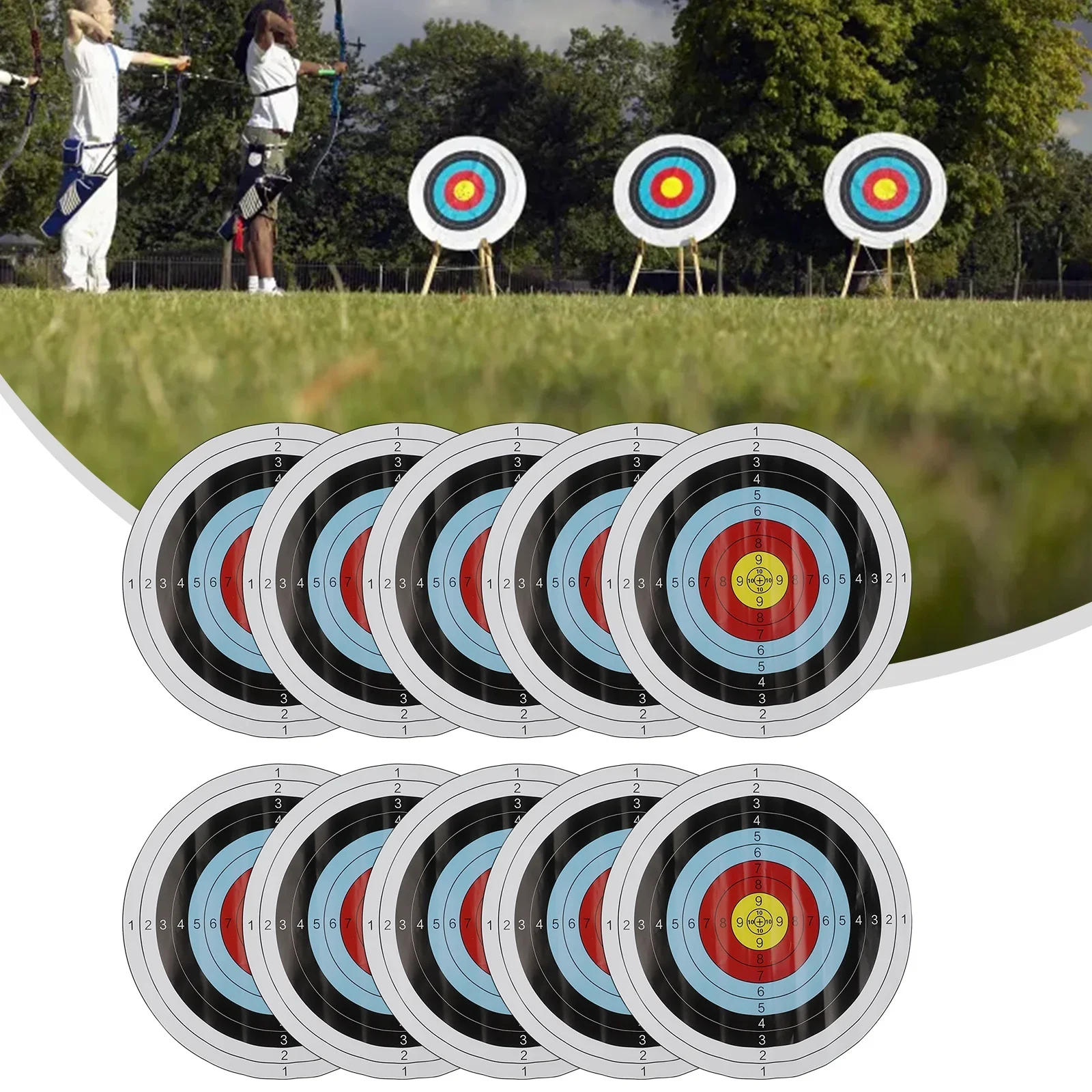 10 unidades de 40x40cm, objeti - Archery Target Face reseña y precio